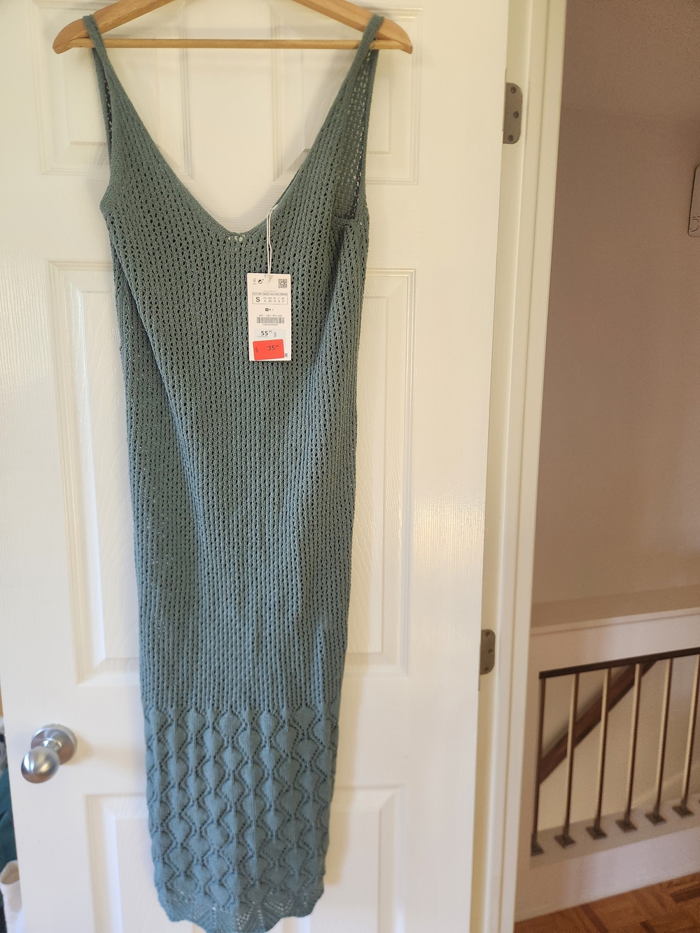 Zara Knit Maxi Slip Dress in Sage